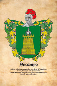 Escudo heráldico del apellido DOCAMPO