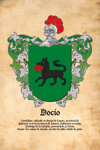 Escudo heráldico del apellido DOCIO