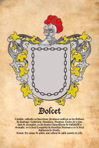 Escudo heráldico del apellido DOLCET