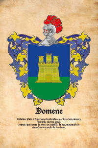 Escudo heráldico del apellido DOMENE