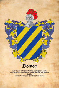 Escudo heráldico del apellido DOMEQ