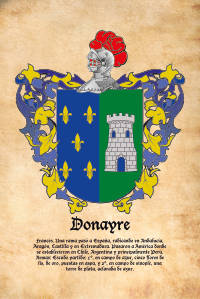 Escudo heráldico del apellido Donayre