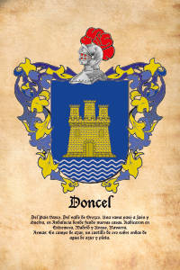 Escudo heráldico del apellido DONCEL
