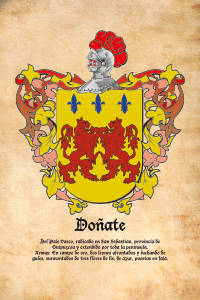 Escudo heráldico del apellido DOÑATE