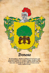 Escudo heráldico del apellido DONOSO
