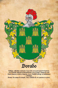 Escudo heráldico del apellido DORADO