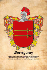 Escudo heráldico del apellido DORREGARAY