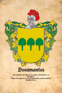 Escudo heráldico del apellido DOSAMANTES