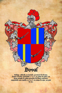 Escudo heráldico del apellido DOVAL