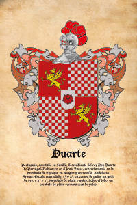Escudo heráldico del apellido DUARTE
