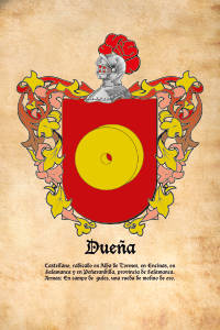 Escudo heráldico del apellido DUEÑA