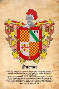 Escudo heráldico del apellido DUEÑAS