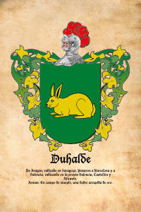 Escudo heráldico del apellido DUHALDE