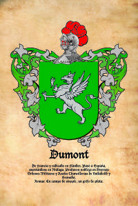 Escudo heráldico del apellido DUMONT
