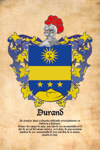 Escudo heráldico del apellido DURAND