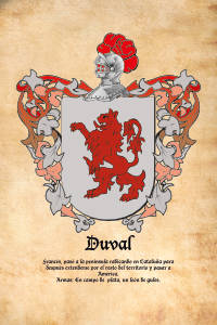 Escudo heráldico del apellido DUVAL