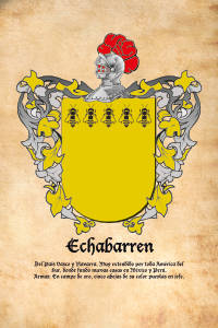Escudo heráldico del apellido ECHABARREN