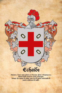 Escudo heráldico del apellido ECHAIDE