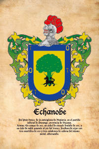 Escudo heráldico del apellido ECHANOBE