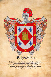 Escudo heráldico del apellido ECHEANDIA