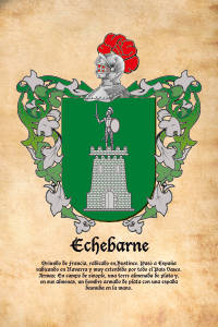 Escudo heráldico del apellido ECHEBARNE