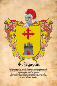 Escudo heráldico del apellido ECHEGOYAN