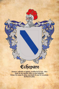Escudo heráldico del apellido ECHEPARE