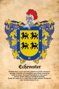 Escudo heráldico del apellido ECHEVESTER
