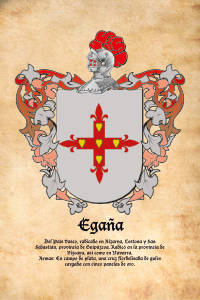 Escudo heráldico del apellido EGAÑA