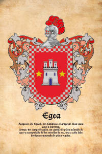 Escudo heráldico del apellido EGEA
