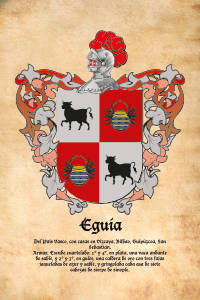 Escudo heráldico del apellido EGUIA