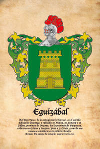 Escudo heráldico del apellido EGUIZABAL