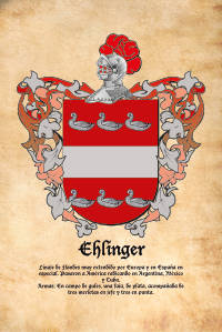 Escudo heráldico del apellido EHLINGER
