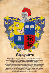 Escudo heráldico del apellido Eizaguirre