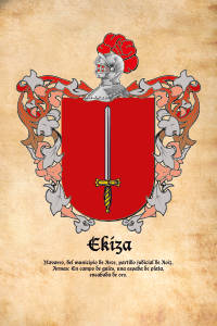 Escudo heráldico del apellido EKIZA