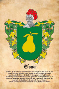 Escudo heráldico del apellido ELENA