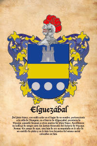 Escudo heráldico del apellido ELGUEZABAL