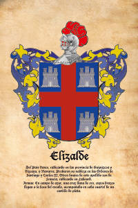 Escudo heráldico del apellido ELIZALDE