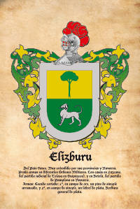 Escudo heráldico del apellido ELIZBURU