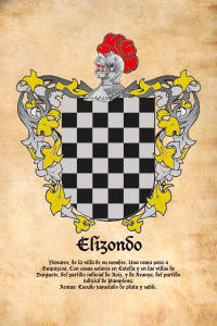 Escudo heráldico del apellido ELIZONDO