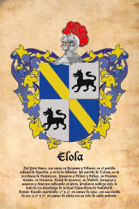 Escudo heráldico del apellido ELOLA