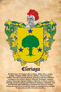 Escudo heráldico del apellido ELORIAGA