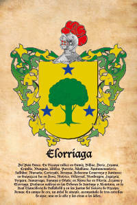 Escudo heráldico del apellido ELORRIAGA