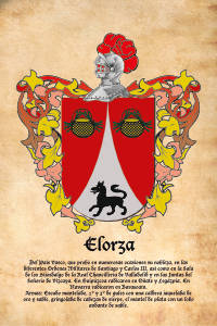 Escudo heráldico del apellido ELORZA