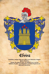 Escudo heráldico del apellido ELVIRA