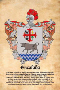 Escudo heráldico del apellido ENCALADA