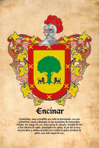 Escudo heráldico del apellido ENCINAR