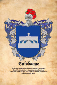 Escudo heráldico del apellido ENFEDAQUE