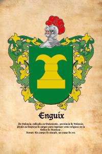 Escudo heráldico del apellido ENGUIX