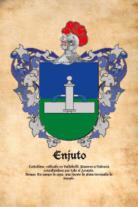 Escudo heráldico del apellido ENJUTO